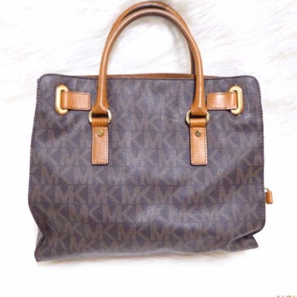 MK Large Saffiano Leather Hamilton Satchel - Picture 2 of 4